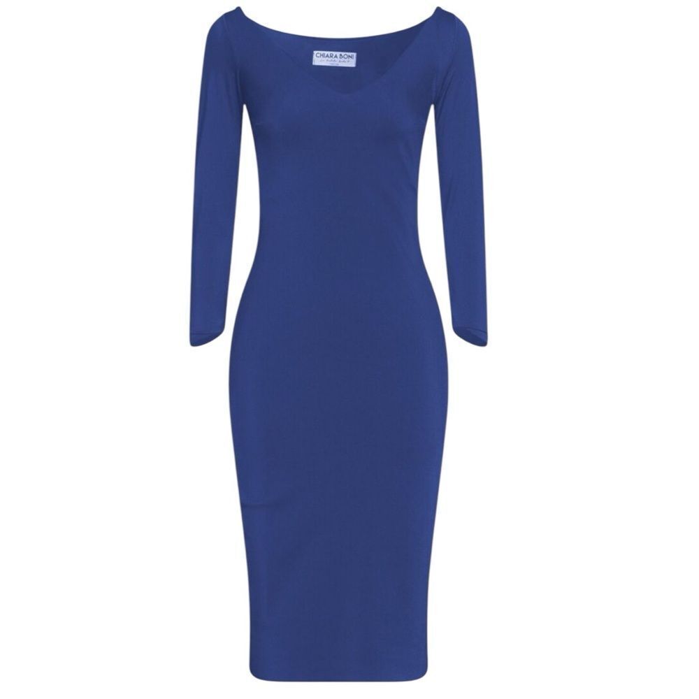 Chiara Boni La Petite Robe Midi Dress‎ Size 2 Stretch Jersey Bodycon Dress